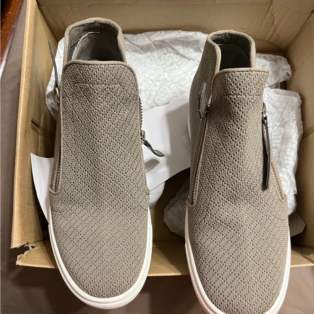 Steve Madden Women’s Taupe High-Top Sneakers